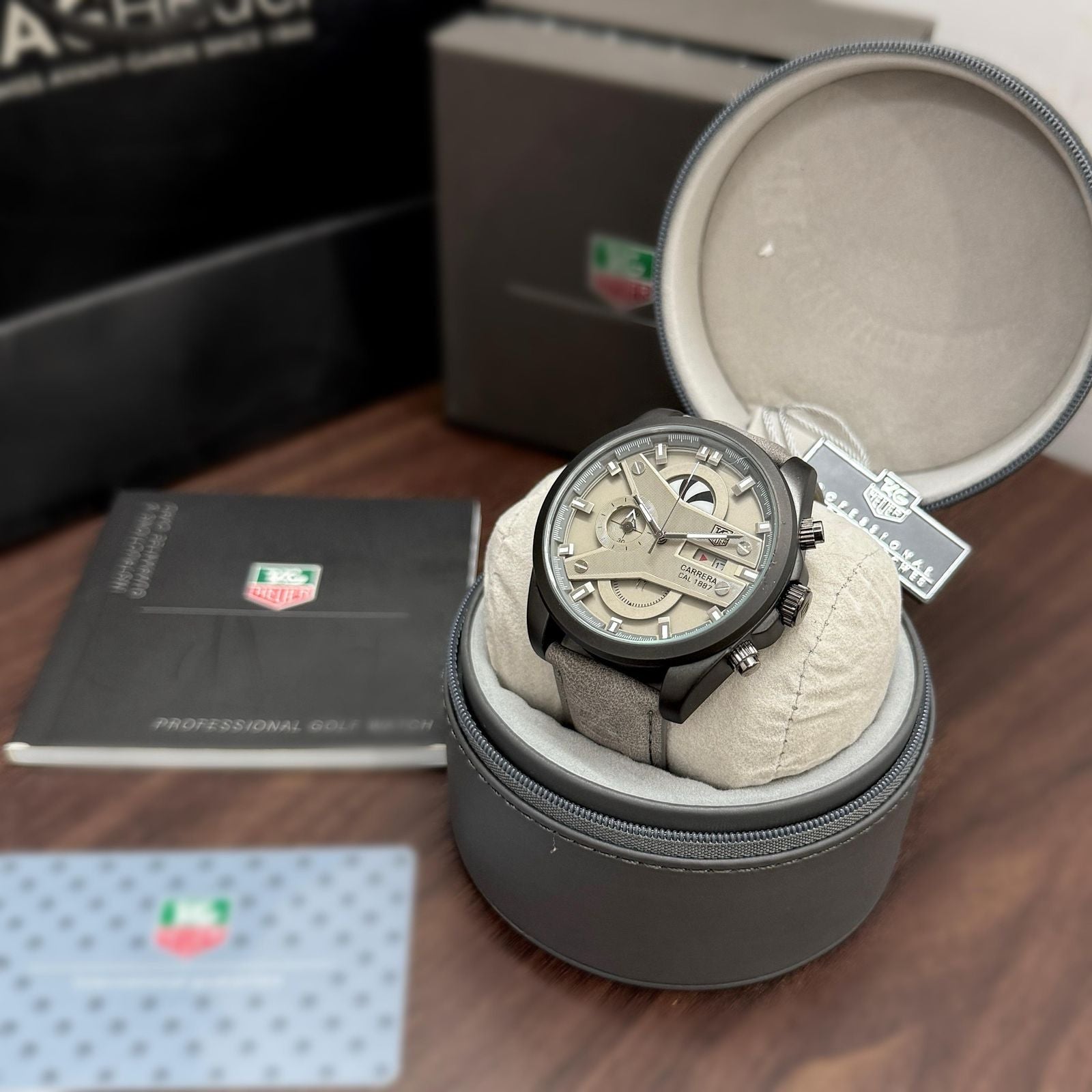 Tag Heuer Carrera Cal 1887 - Grey Leather Belt