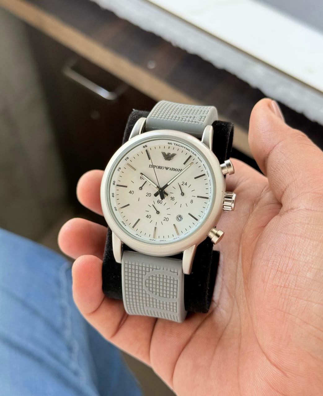 Armani-AR1807 Luigi Grey Strap (Chronograph Watch)