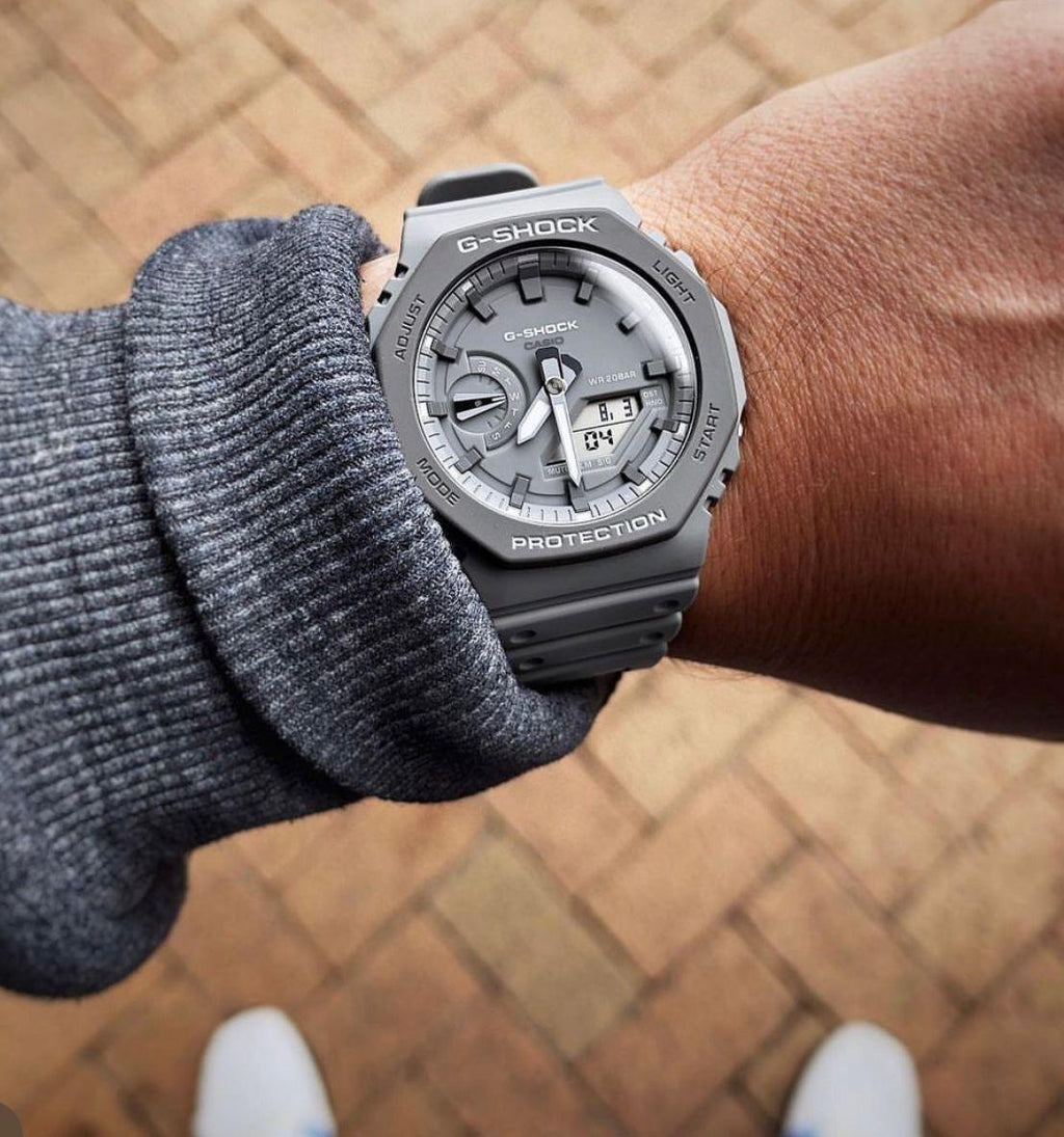 G-Shock GA-2100-5A “Grey Carbon Core” Edition | All-Grey Stealth Mode