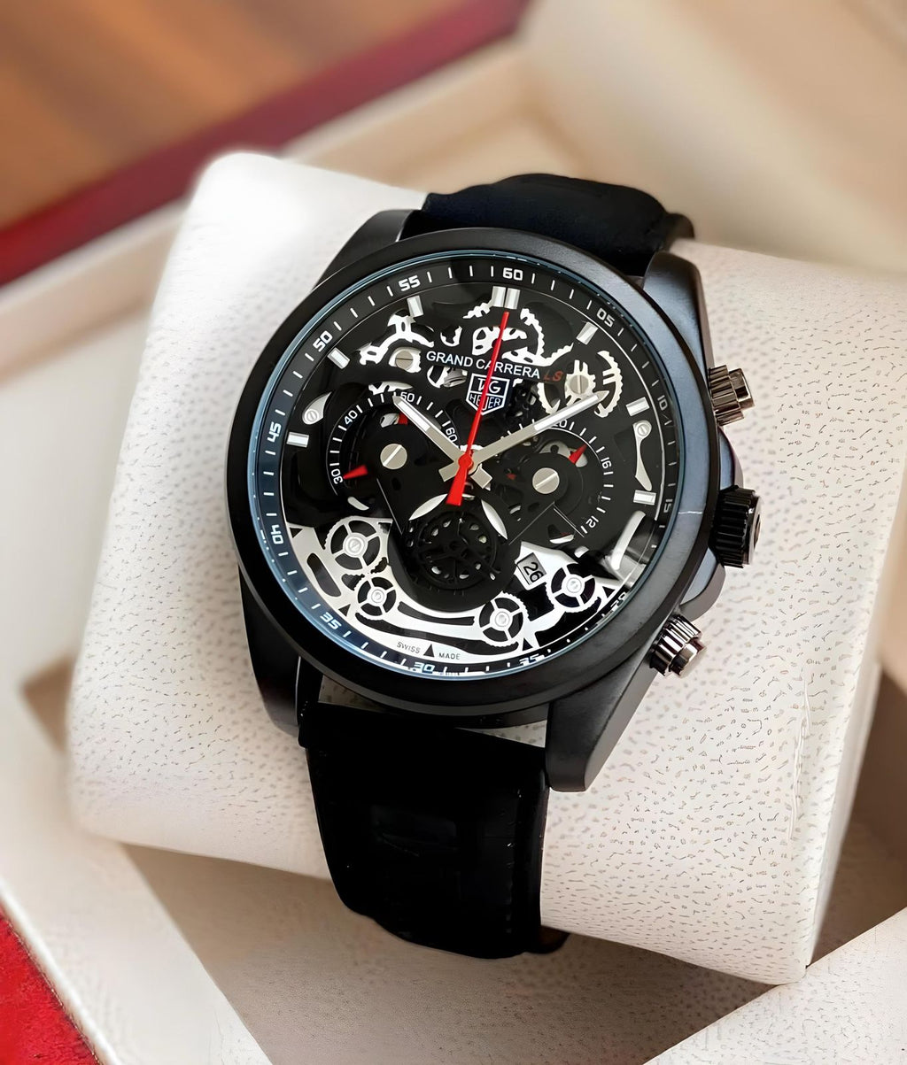 Tag Heuer Carrera CR7 Quartz - Full Black Leather Belt