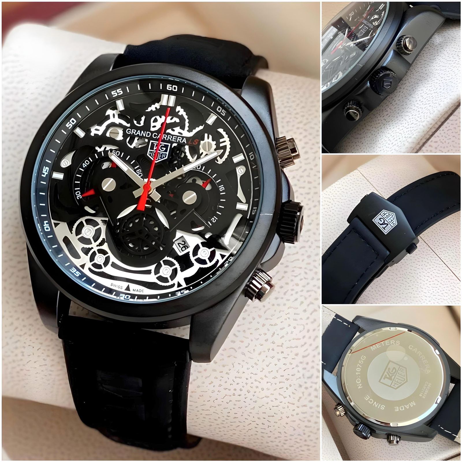 Tag Heuer Carrera CR7 Quartz - Full Black Leather Belt